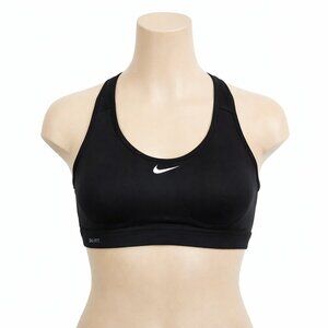 Nike Dri-FIT Sports Bra 38C Black Racerback Athletic Gym